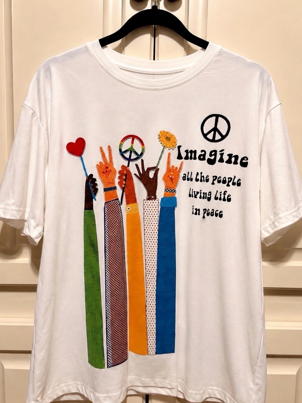 Imagine All The People Living Life In Peace T-shirt